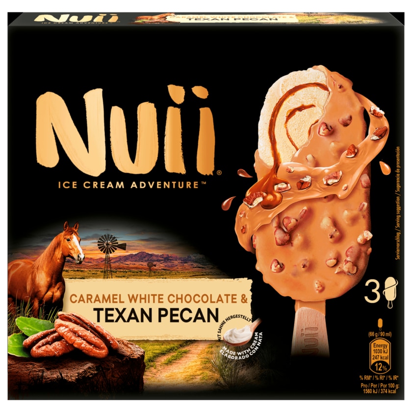 Nuii Ice Cream Caramel White Chocolate & Texan Pecan 3x90ml